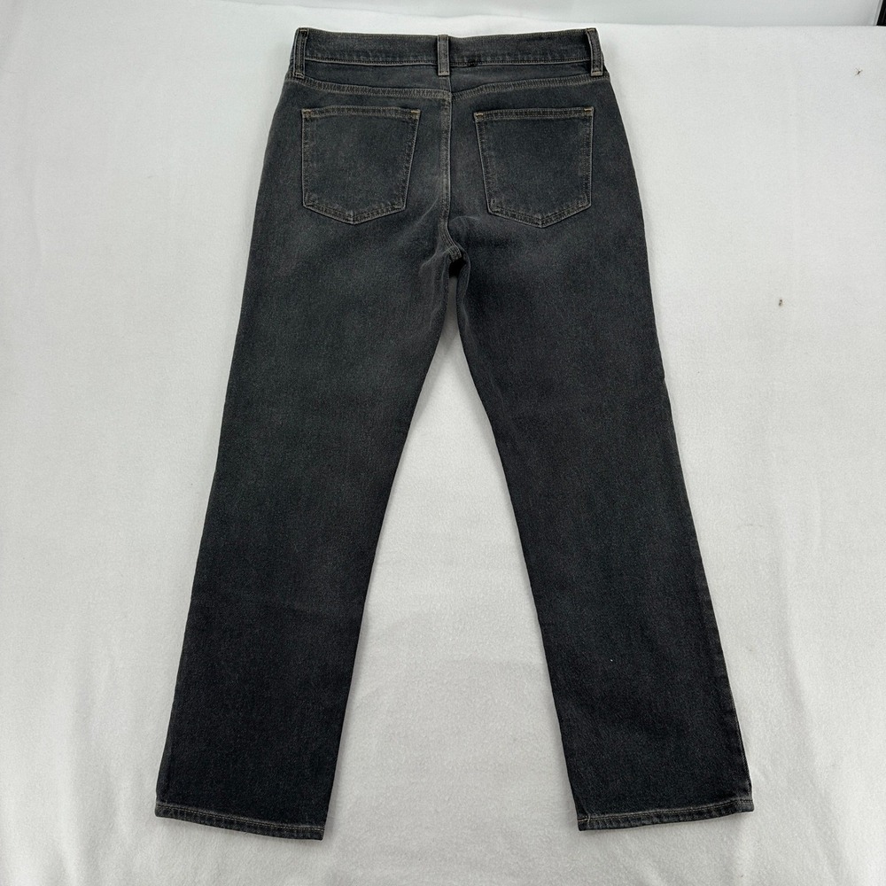 Gap 90s Straight High Rise 30 10P Jeans Black Washed Denim Petite NEW Whiskered